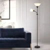 Light luxury double-head floor lamp for the living room, Nordic style for the bedroom, American minimalist, postmodern creative bedside standing table lamp details Picture